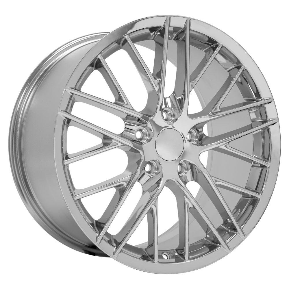 19" Replica Wheel CV08B Fits Chevrolet Corvette C6 ZR1 19x10 Chrome Wheel