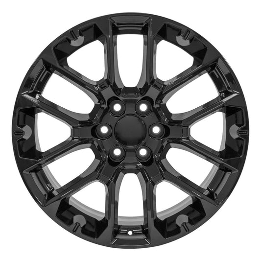 22 Inch Gloss Black Notched Honeycomb GM Replica Wheel