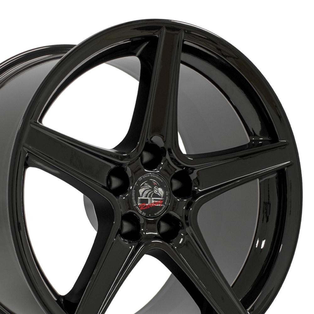 18" Replica Wheel FR06B Fits Ford Mustang Saleen 18x10 Black Wheel