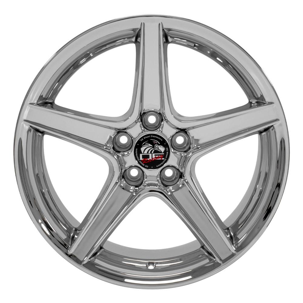 18" Replica Wheel FR06B Fits Ford Mustang Saleen 18x10 Chrome Wheel