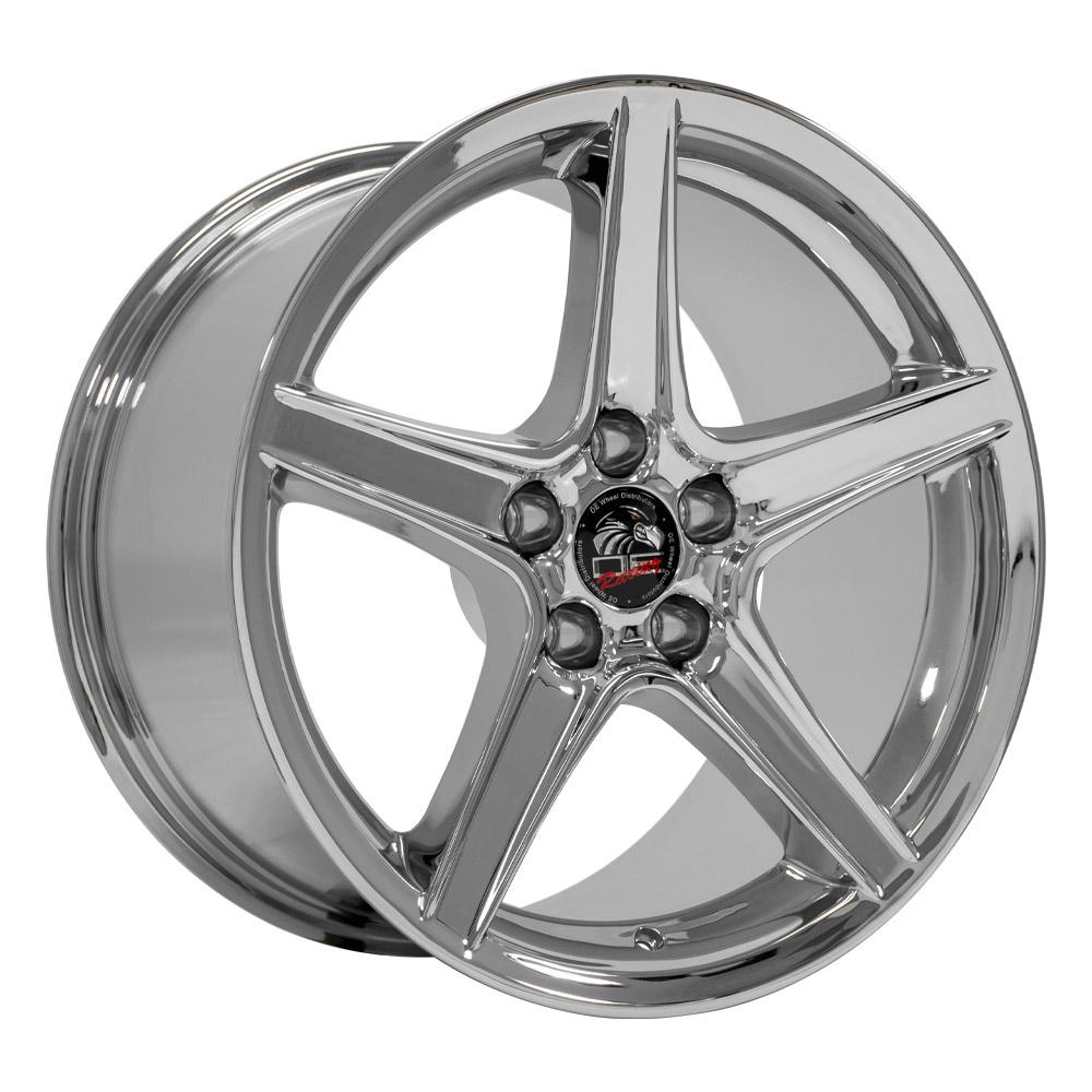18" Replica Wheel FR06B Fits Ford Mustang Saleen 18x10 Chrome Wheel
