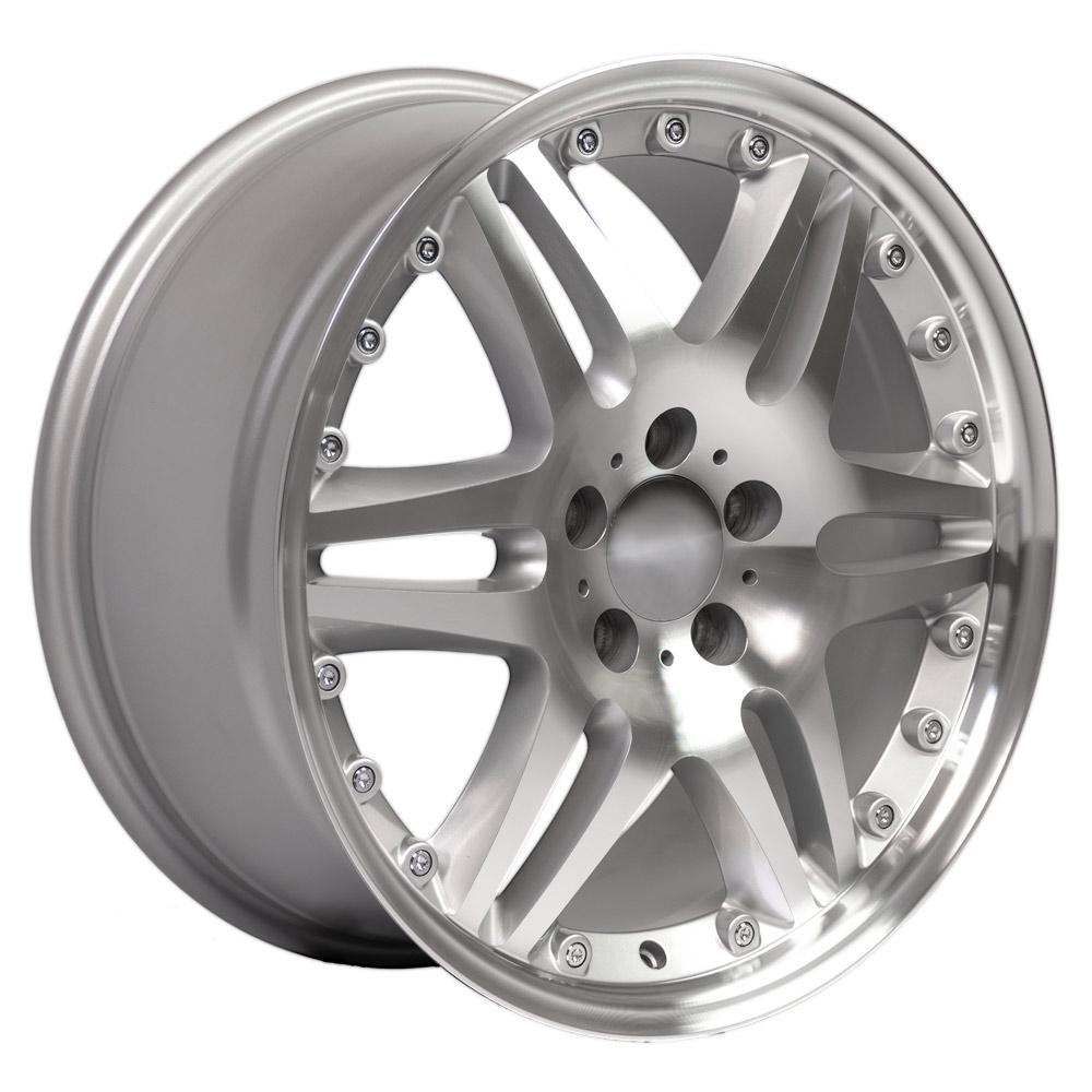 18" Replica Wheel MB09 Fits Mercedes Benz C Class 18x8.5 Silver Wheel
