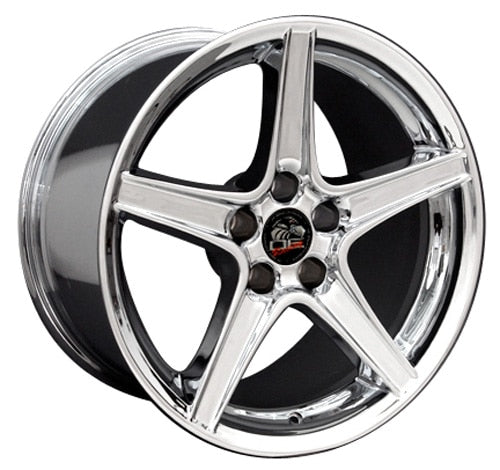 18" Replica Wheel FR06B Fits Ford Mustang Saleen 18x9 Chrome Wheel