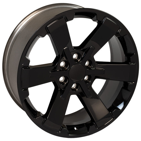 22 Inch Gloss Black Rally Style Six Spoke GM Replica Wheel