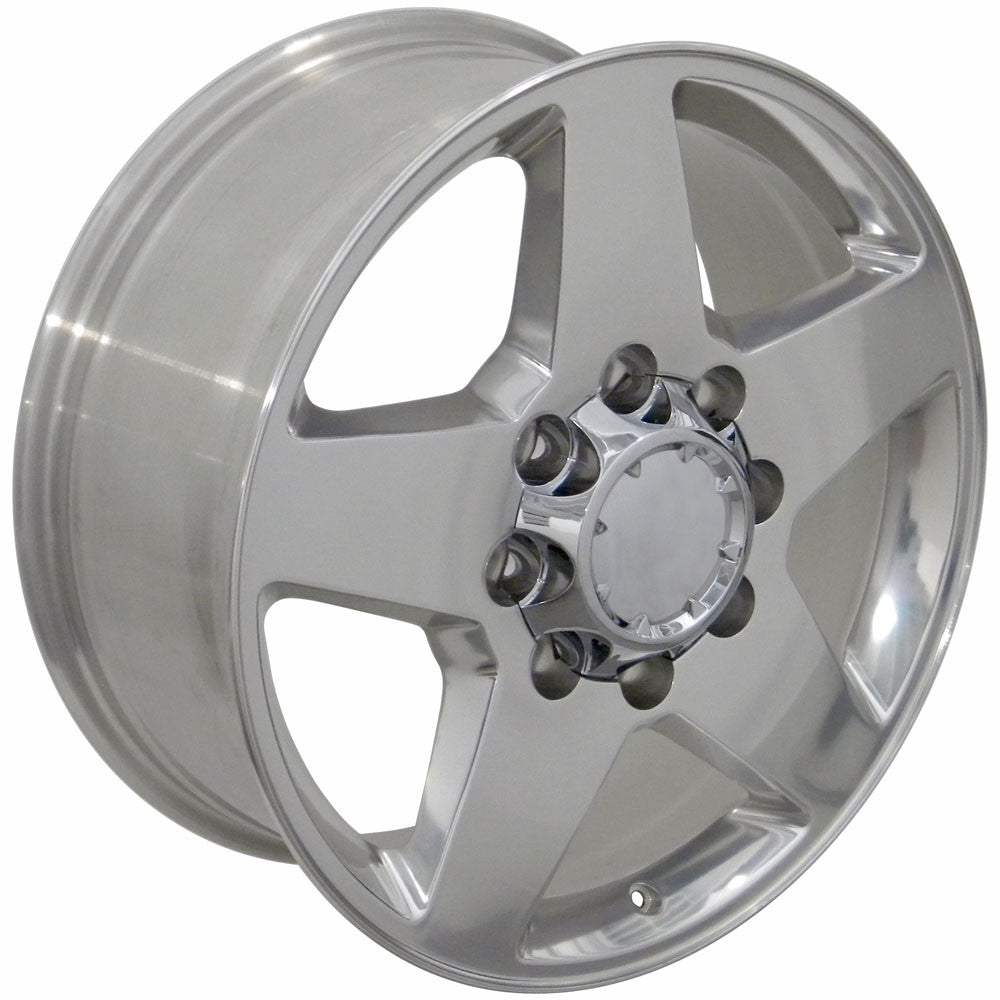 20 Inch Polished Five Spoke 8 Lug 8-180 GM Replica Wheel