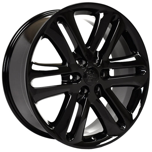 22 Inch Gloss Black F150 Split Spoke Ford Replica Wheel