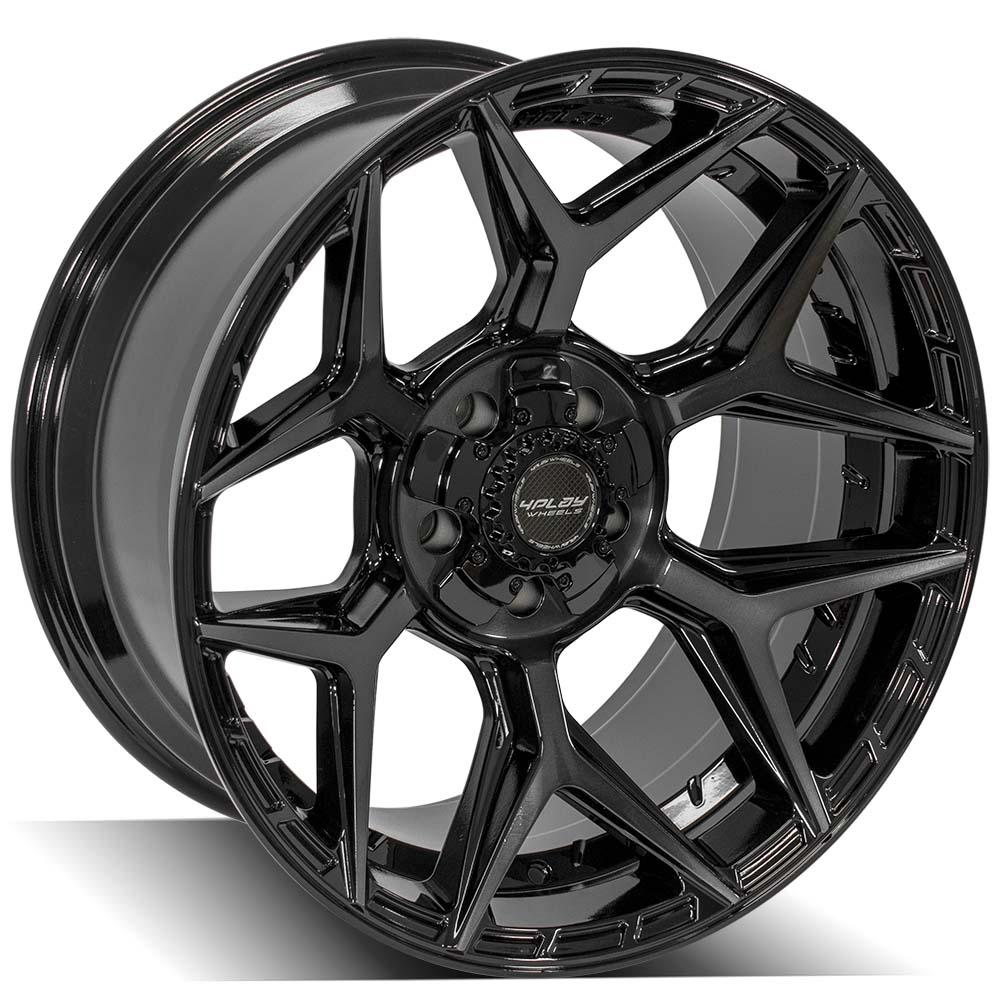 4PLAY Gen3 4P06 20x10 5x5" & 5x5.5" -18et in Gloss Black w/ Brushed Face & Tinted Clear