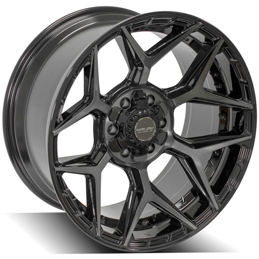 4PLAY Gen3 4P06 20x10 6x135mm & 6x5.5" -18et in Gloss Black w/ Brushed Face & Tinted Clear