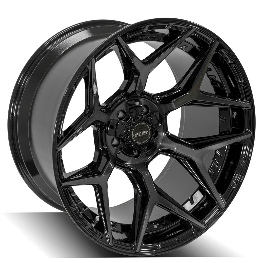 4PLAY Gen3 4P06 22x12 5x5" & 5x5.5" -44et in Gloss Black w/ Brushed Face & Tinted Clear