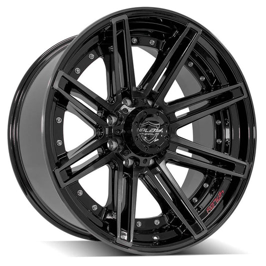 4PLAY Gen2 4P08 22x10 8x170mm -24et in Gloss Black w/ Brushed Face & Tinted Clear