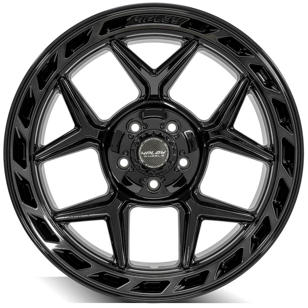 4PLAY Gen3 4P55 20x10 5x5" & 5x5.5" -18et in Gloss Black w/ Brushed Face & Tinted Clear