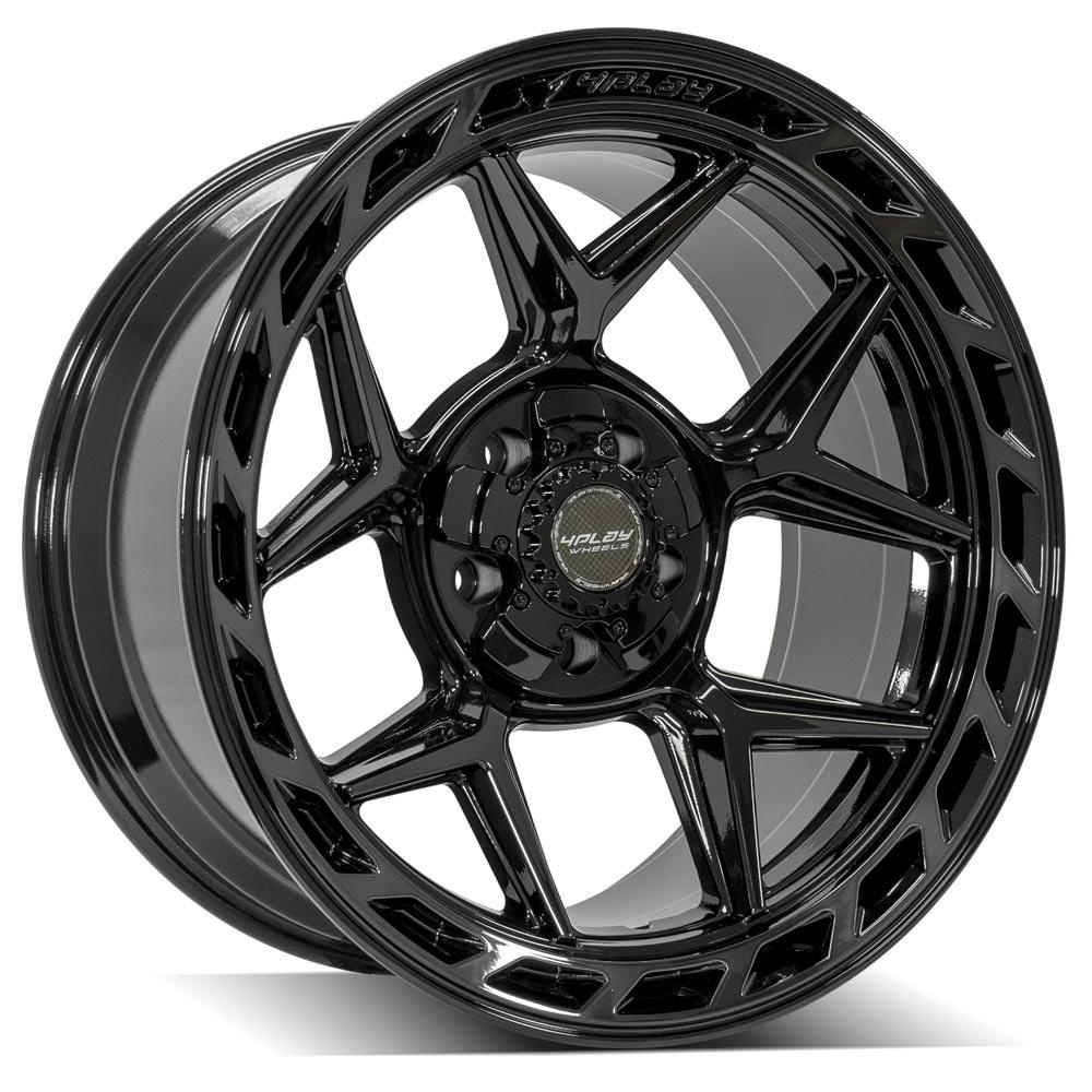 4PLAY Gen3 4P55 20x10 5x5" & 5x5.5" -18et in Gloss Black w/ Brushed Face & Tinted Clear