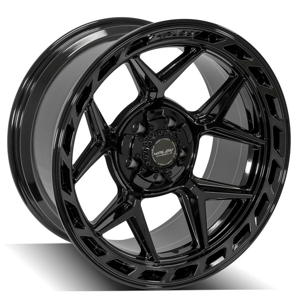 4PLAY Gen3 4P55 20x10 5x5" & 5x5.5" -18et in Gloss Black w/ Brushed Face & Tinted Clear