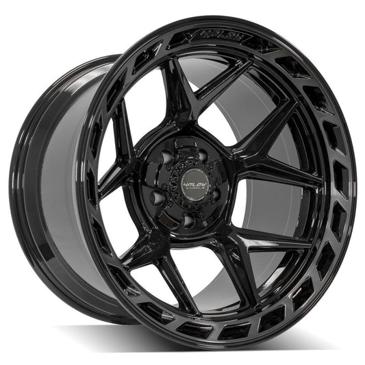 4PLAY Gen3 4P55 20x12 5x5" & 5x5.5" -44et in Gloss Black w/ Brushed Face & Tinted Clear