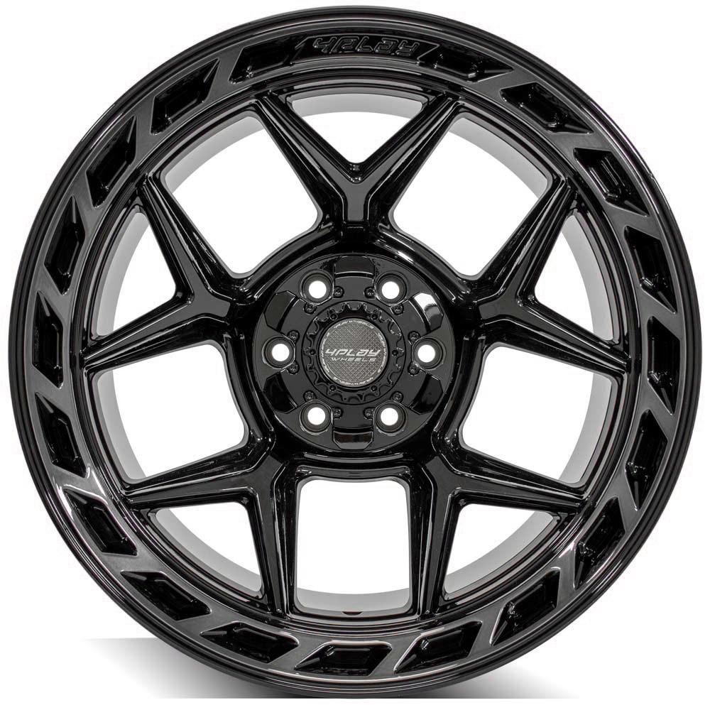 4PLAY Gen3 4P55 20x12 6x135mm & 6x5.5" -44et in Gloss Black w/ Brushed Face & Tinted Clear