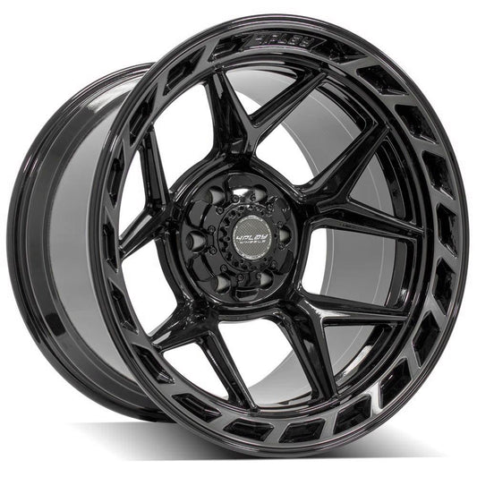 4PLAY Gen3 4P55 20x12 6x135mm & 6x5.5" -44et in Gloss Black w/ Brushed Face & Tinted Clear