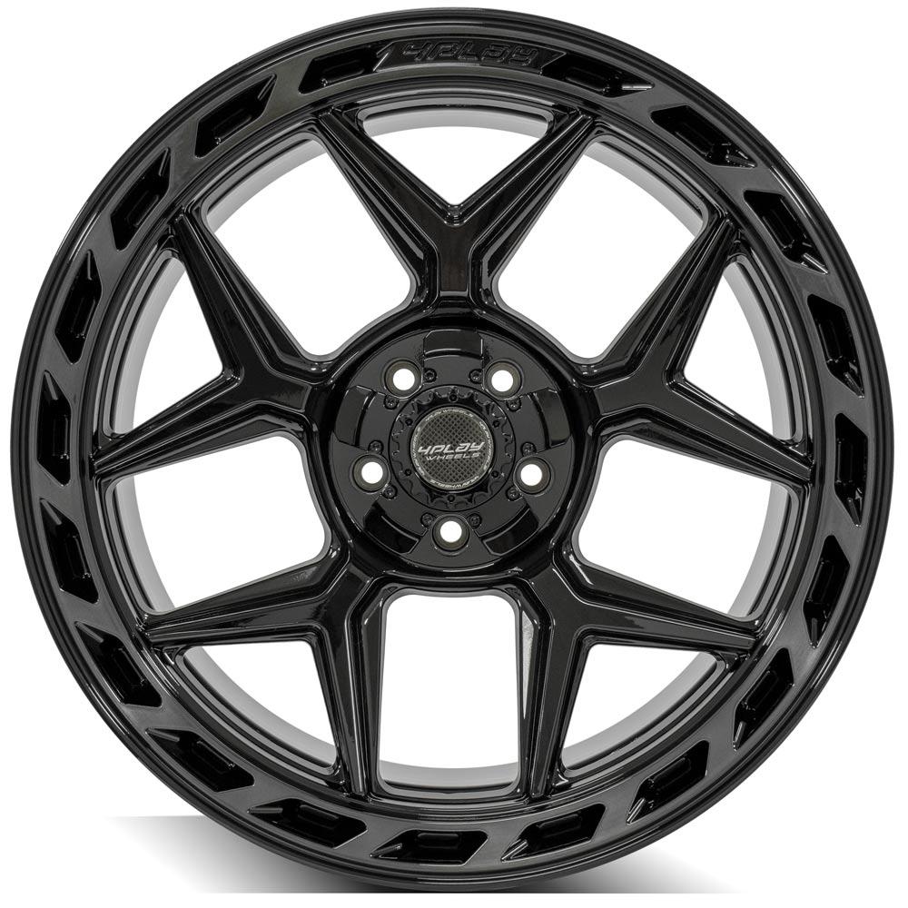 4PLAY Gen3 4P55 22x10 5x5" & 5x5.5" -18et in Gloss Black w/ Brushed Face & Tinted Clear