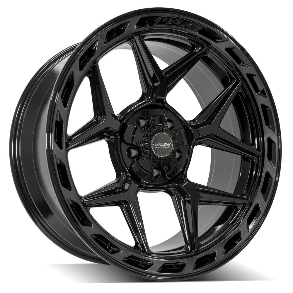 4PLAY Gen3 4P55 22x10 5x5" & 5x5.5" -18et in Gloss Black w/ Brushed Face & Tinted Clear