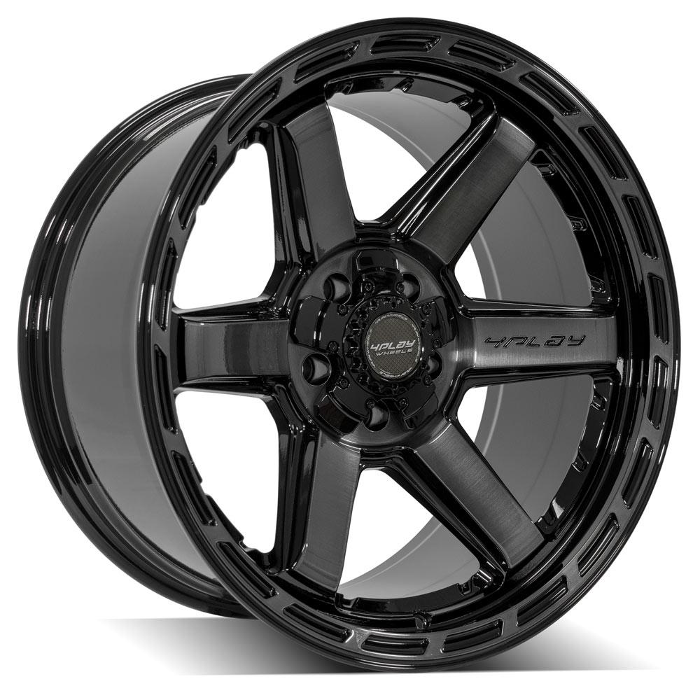 4PLAY Gen3 4P63 20x10 5x5" & 5x5.5" -18et in Gloss Black w/ Brushed Face & Tinted Clear