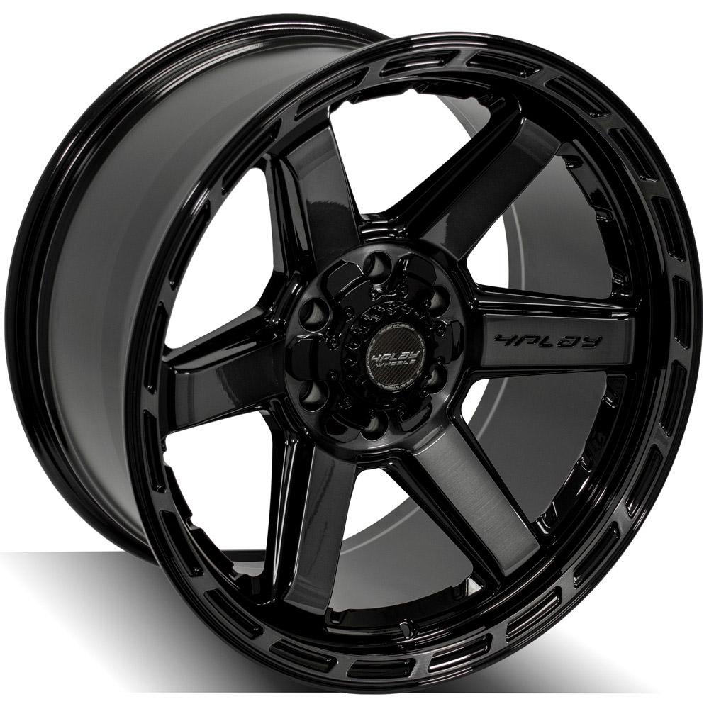 4PLAY Gen3 4P63 20x10 6x135mm & 6x5.5" -18et in Gloss Black w/ Brushed Face & Tinted Clear