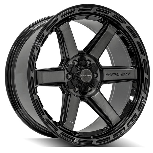 4PLAY Gen3 4P63 22x10 6x135mm & 6x5.5" -18et in Gloss Black w/ Brushed Face & Tinted Clear