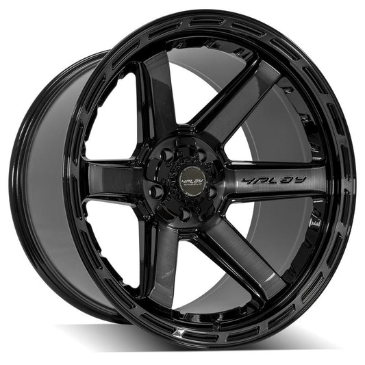 4PLAY Gen3 4P63 22x12 5x5" & 5x5.5" -44et in Gloss Black w/ Brushed Face & Tinted Clear