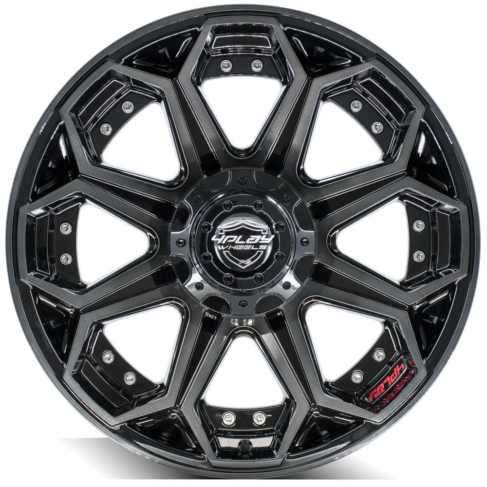 4PLAY Gen2 4P80R 20x9 5x5" & 5x5.5" +0et in Brushed Black