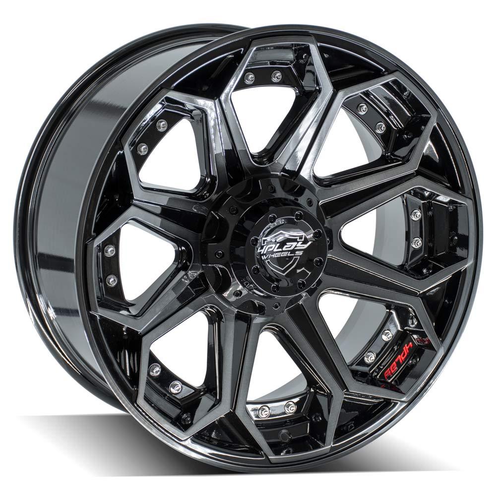 4PLAY Gen2 4P80R 20x9 5x5" & 5x5.5" +0et in Brushed Black