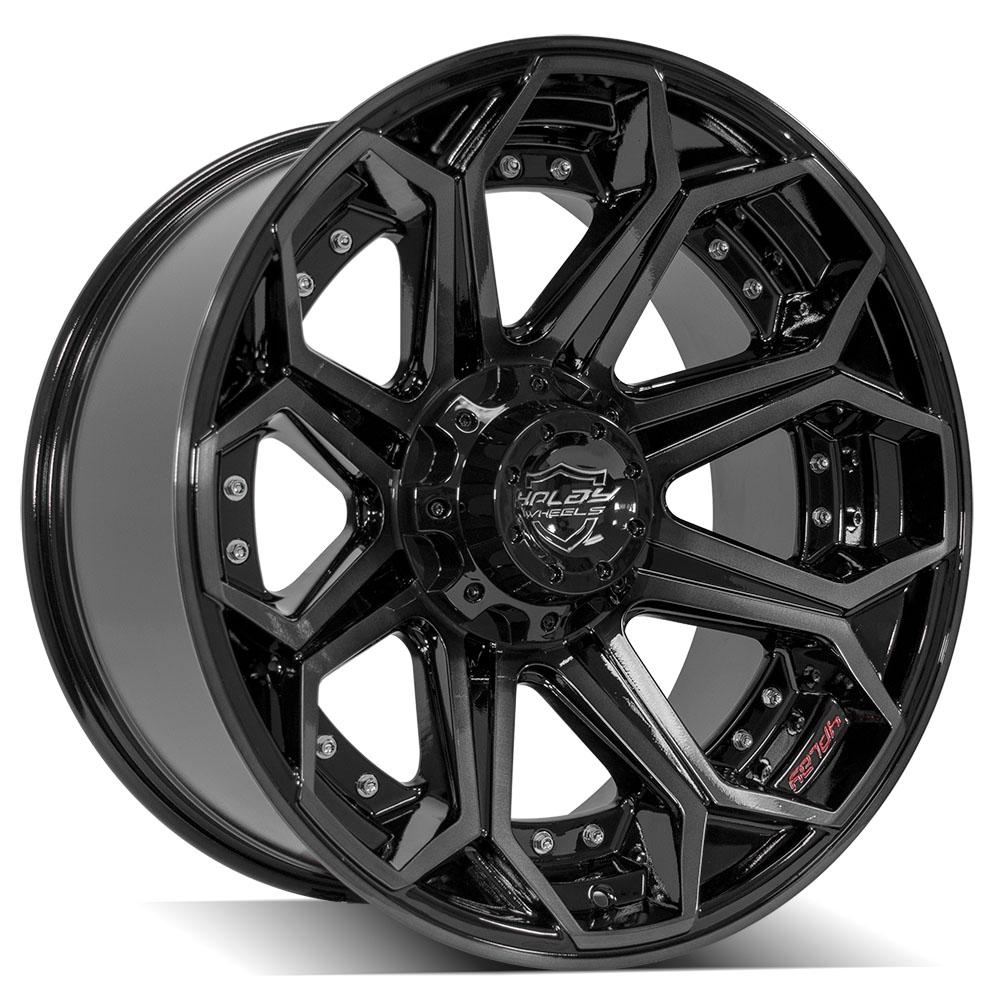 4PLAY Gen2 4P80R 20x10 5x5" & 5x5.5" -24et in Gloss Black w/ Brushed Face & Tinted Clear