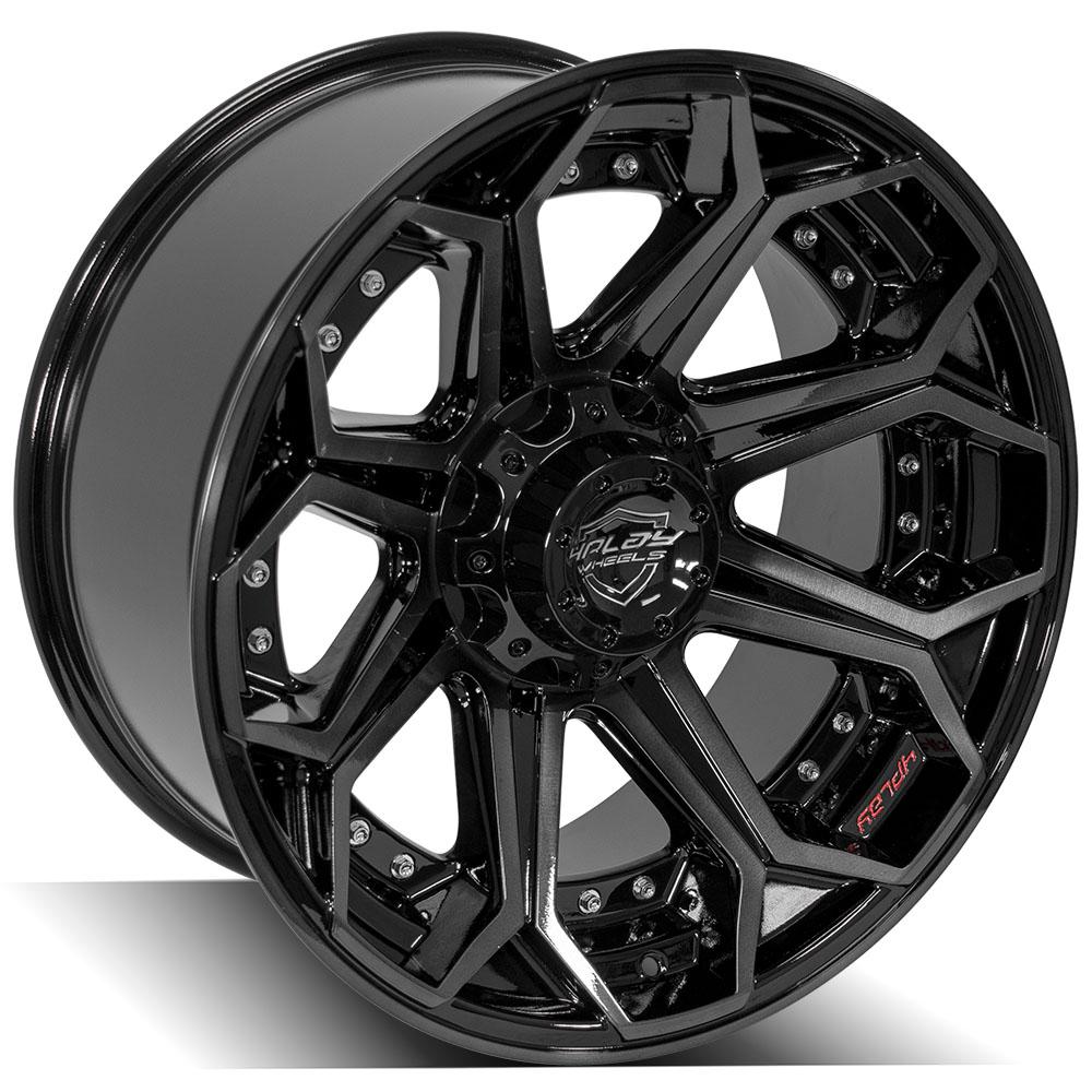 4PLAY Gen2 4P80R 20x10 5x5" & 5x5.5" -24et in Gloss Black w/ Brushed Face & Tinted Clear