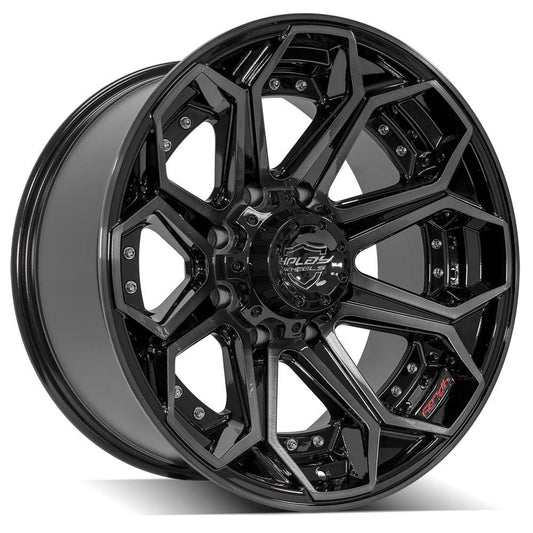 4PLAY Gen2 4P80R 20x10 8x170mm -24et in Gloss Black w/ Brushed Face & Tinted Clear