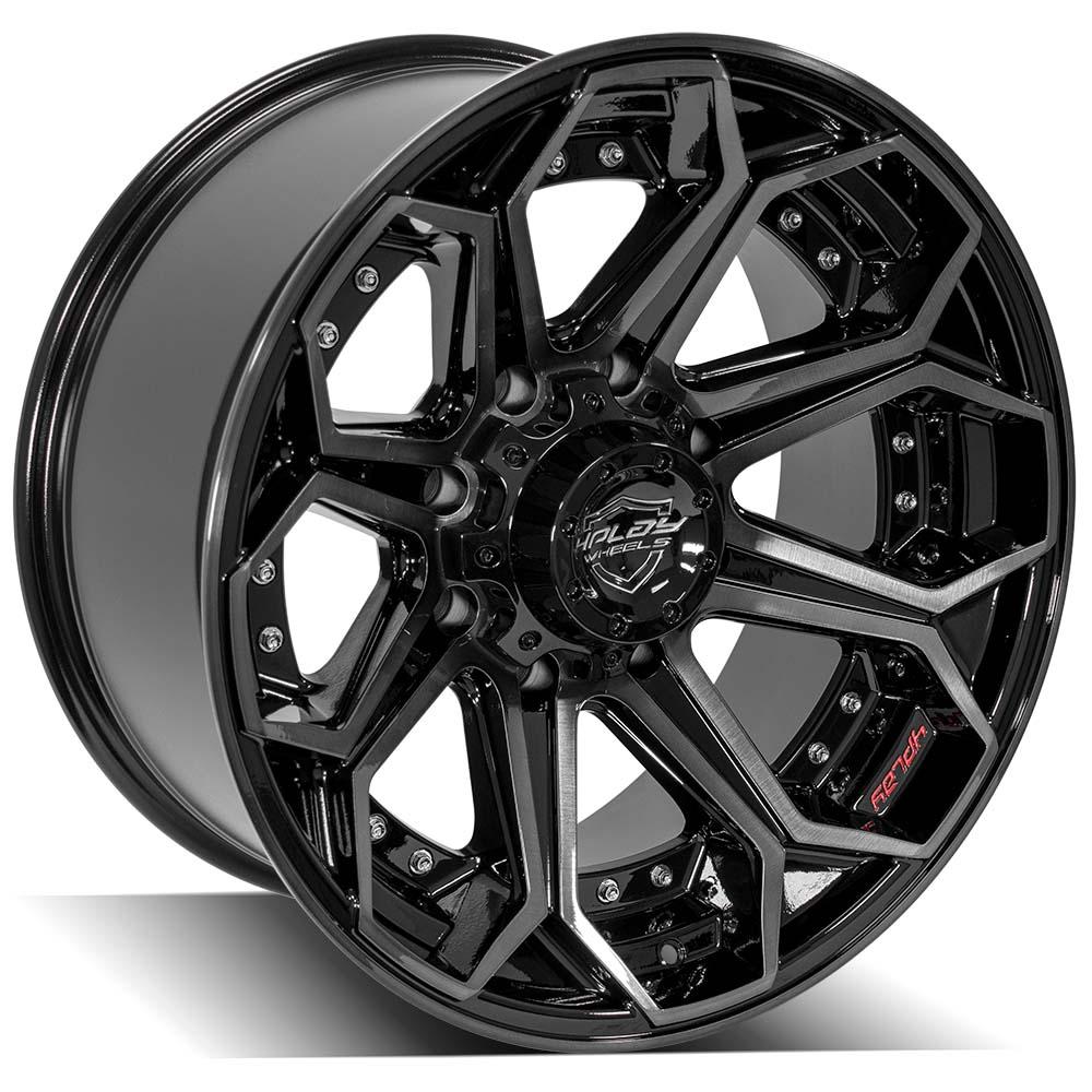 4PLAY Gen2 4P80R 20x10 8x170mm -24et in Gloss Black w/ Brushed Face & Tinted Clear