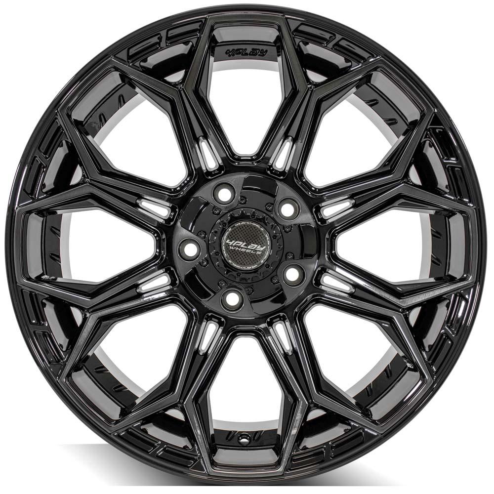 4PLAY Gen3 4P83 20x10 5x5" & 5x5.5" -18et in Gloss Black w/ Brushed Face & Tinted Clear