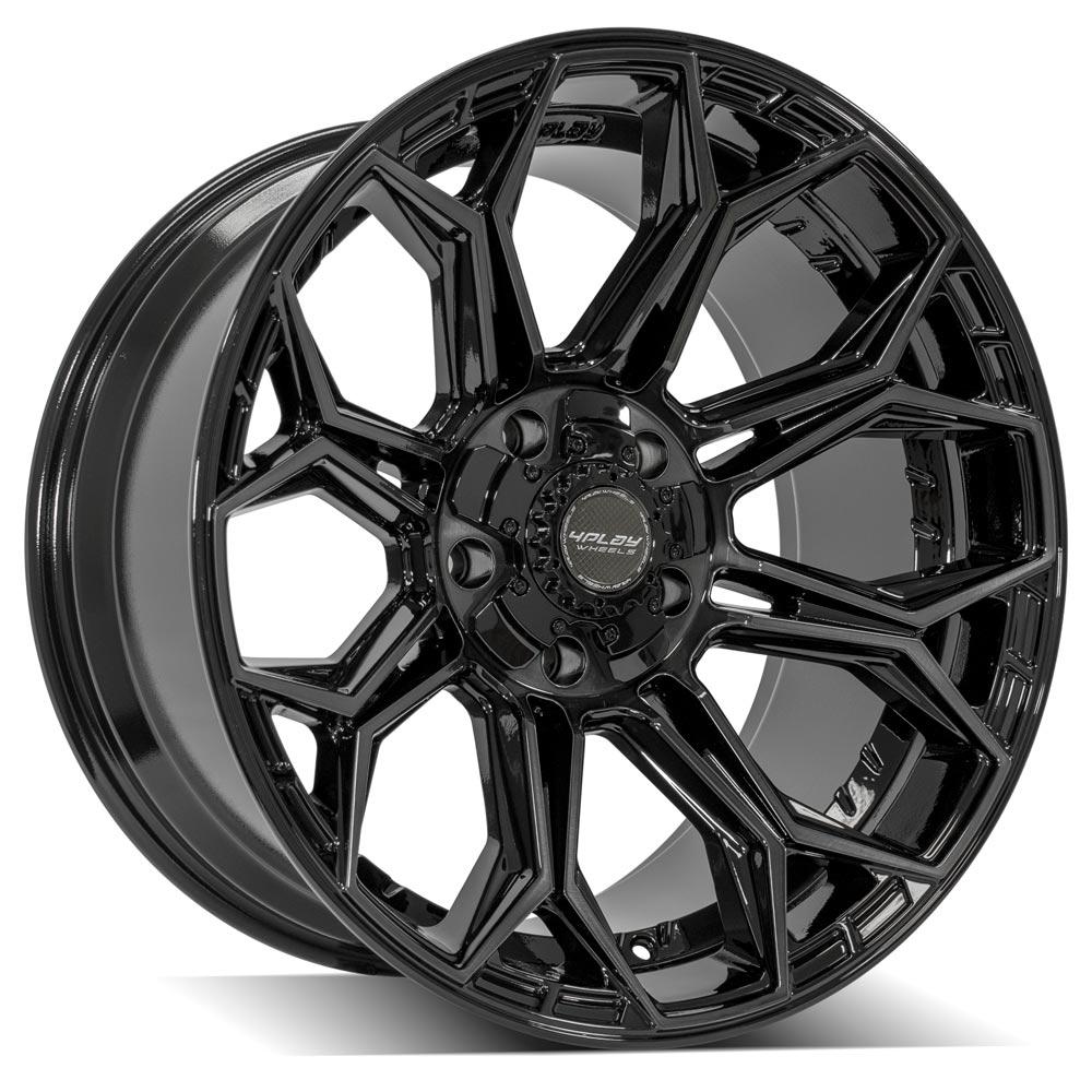 4PLAY Gen3 4P83 20x10 5x5" & 5x5.5" -18et in Gloss Black w/ Brushed Face & Tinted Clear