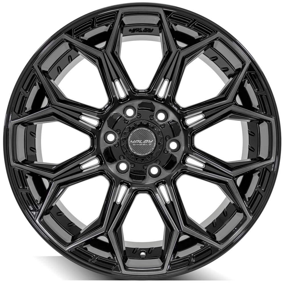 4PLAY Gen3 4P83 20x10 6x135mm & 6x5.5" -18et in Gloss Black w/ Brushed Face & Tinted Clear