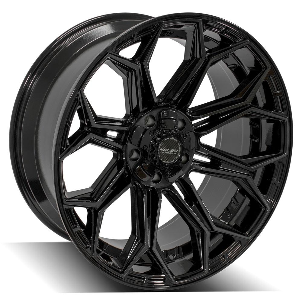 4PLAY Gen3 4P83 22x10 5x5" & 5x5.5" -18et in Gloss Black w/ Brushed Face & Tinted Clear