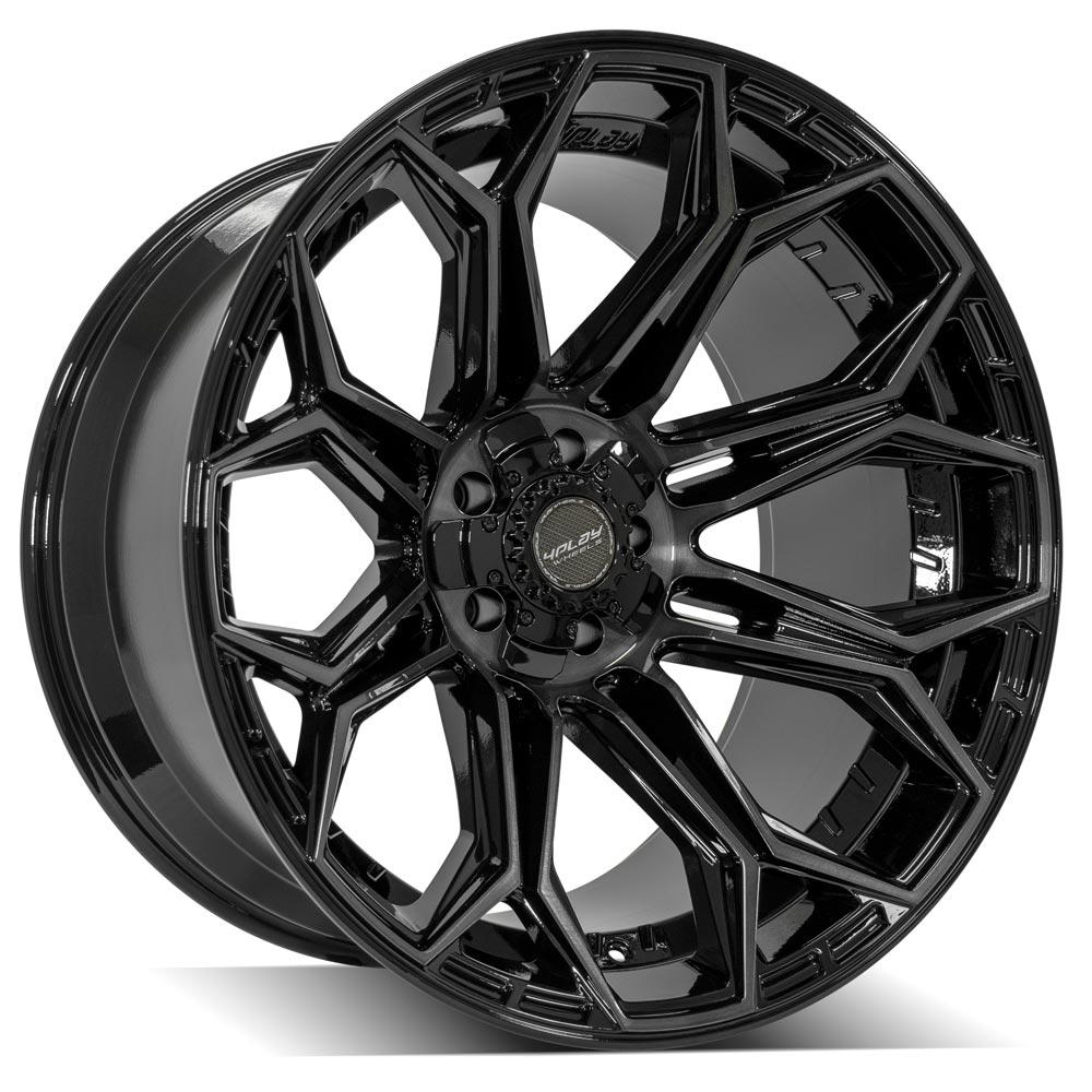 4PLAY Gen3 4P83 22x12 5x5" & 5x5.5" -44et in Gloss Black w/ Brushed Face & Tinted Clear