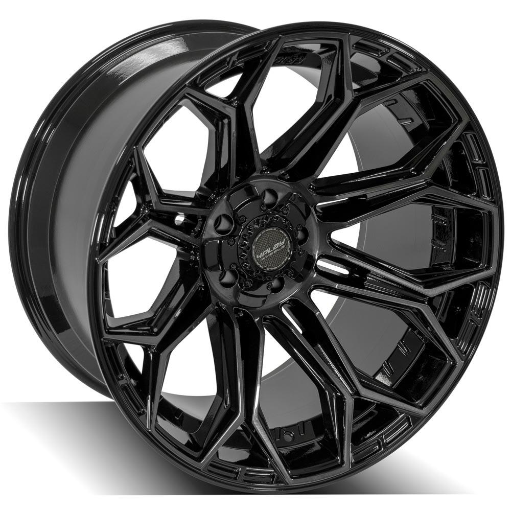 4PLAY Gen3 4P83 22x12 5x5" & 5x5.5" -44et in Gloss Black w/ Brushed Face & Tinted Clear