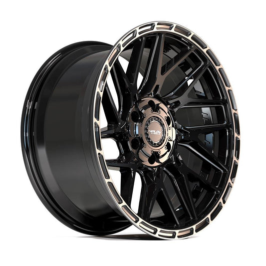 4PLAY Sport2.0 4PS28 17x9 6x135mm & 6x5.5" +18et in Gloss Black w/ Brushed Face & Tinted Clear