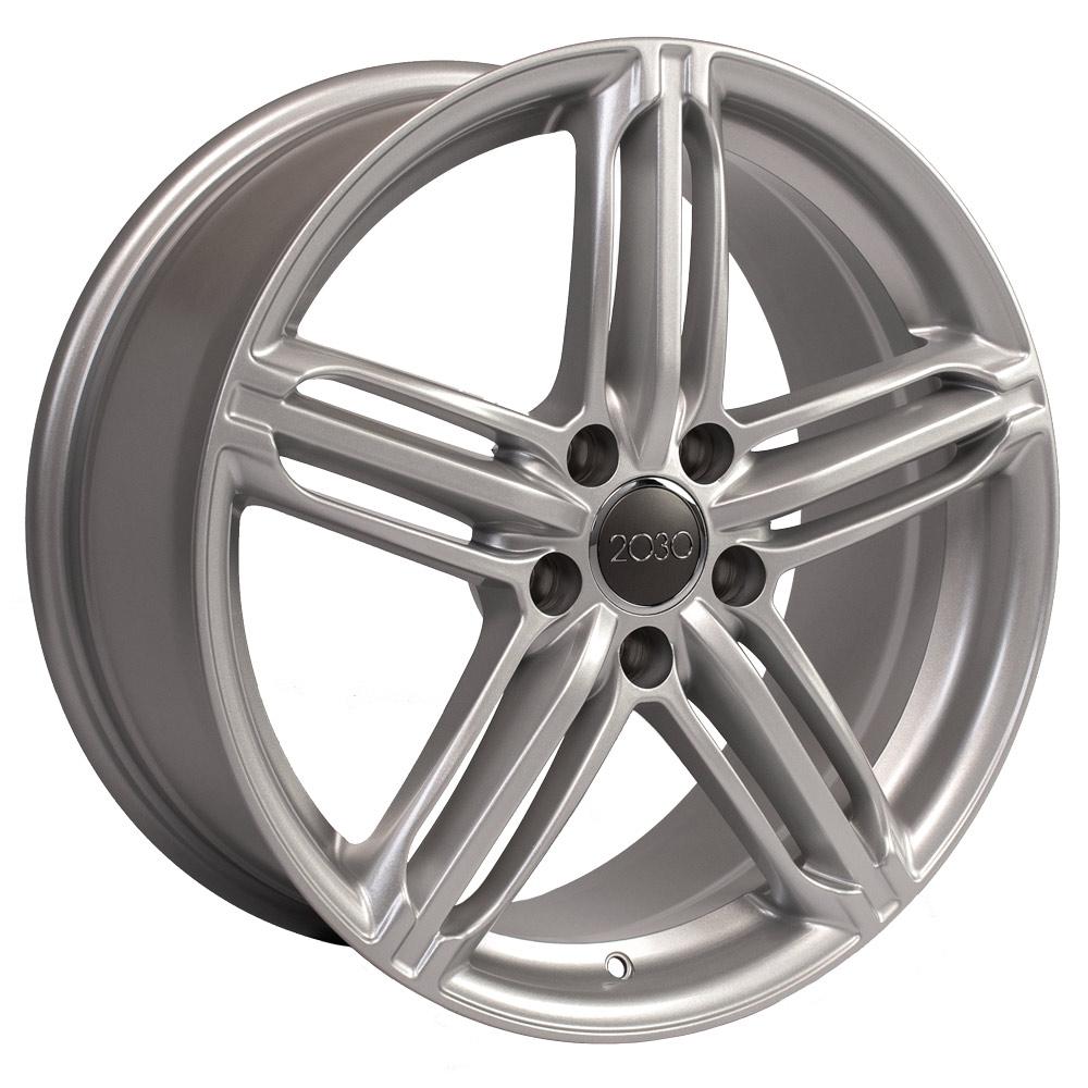 18" Replica Wheel AU12 Fits Audi RS6 18x8 Silver Wheel