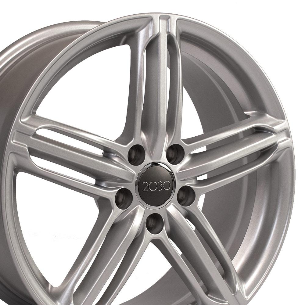 18" Replica Wheel AU12 Fits Audi RS6 18x8 Silver Wheel