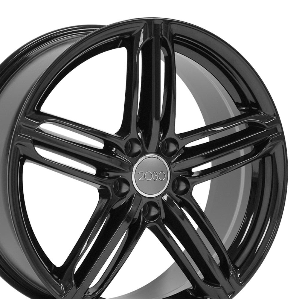 18" Replica Wheel AU12 Fits Audi RS6 18x8 Black Wheel ET45