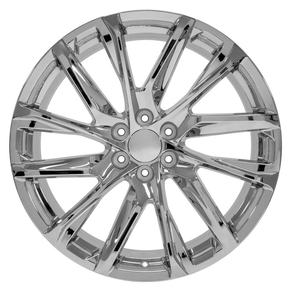 24 Inch Chrome Angled Twelve Spoke GM Replica Wheel – Wheels4Trucks