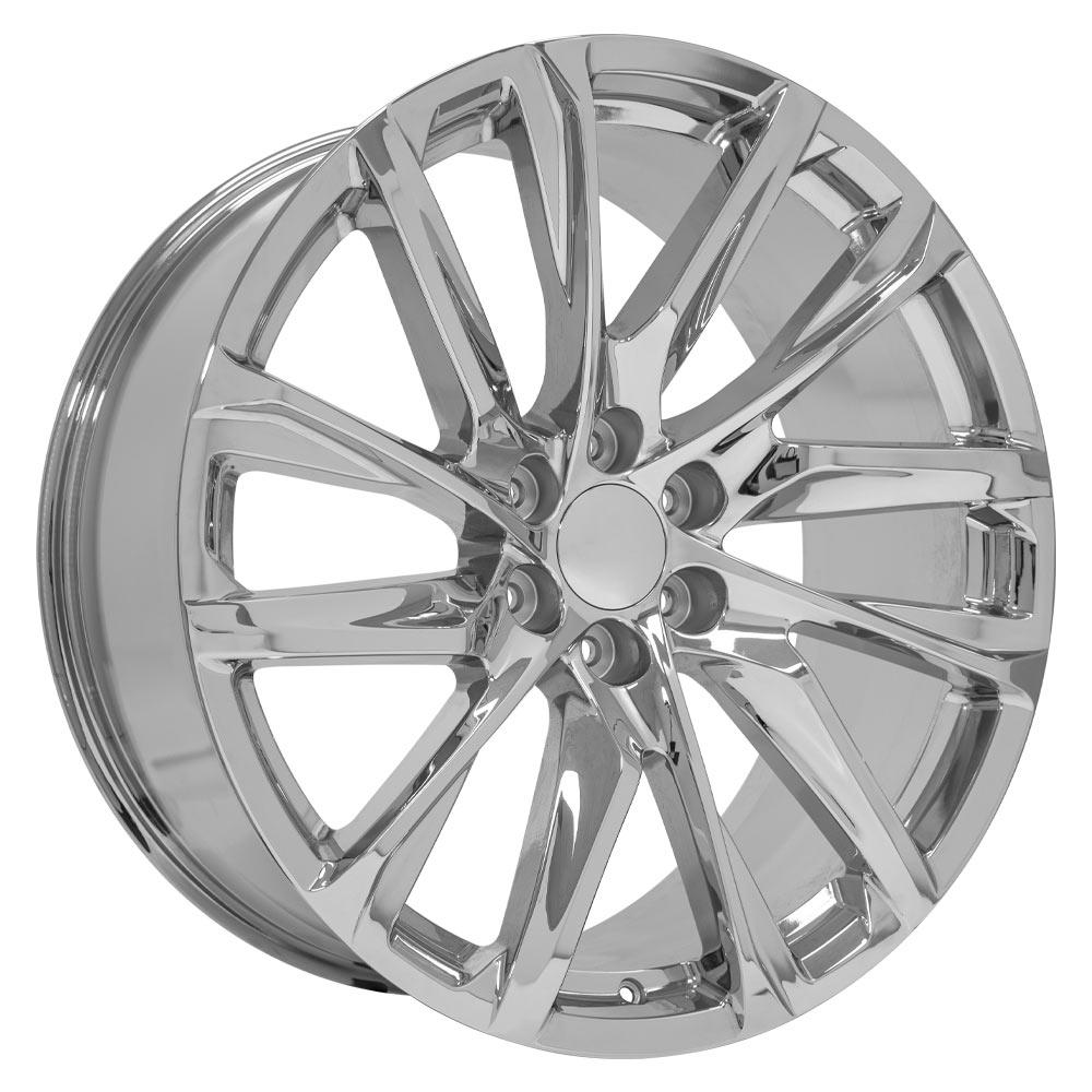 24 Inch Chrome Angled Twelve Spoke GM Replica Wheel – Wheels4Trucks