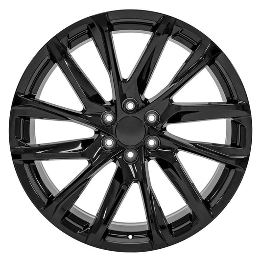 24 Inch Gloss Black Angled Twelve Spoke GM Replica Wheel