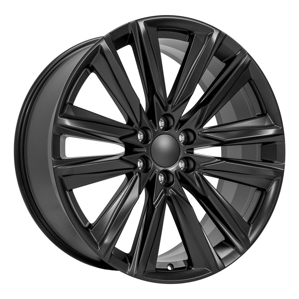 24 Inch Satin Black Platinum GM Replica Wheel