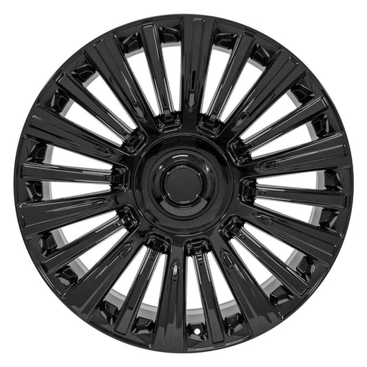 24 Inch Gloss Black 20 Spoke Escalade Style GM Replica Wheel