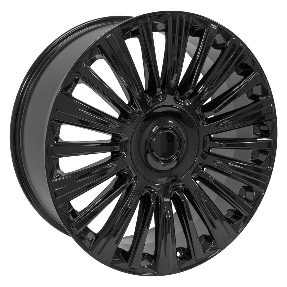 24 Inch Gloss Black 20 Spoke Escalade Style GM Replica Wheel