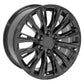 24 Inch Gloss Black Twelve Quarter Split Spoke GM Replica Wheel