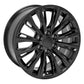 24 Inch Satin Black Twelve Quarter Split Spoke GM Replica Wheel